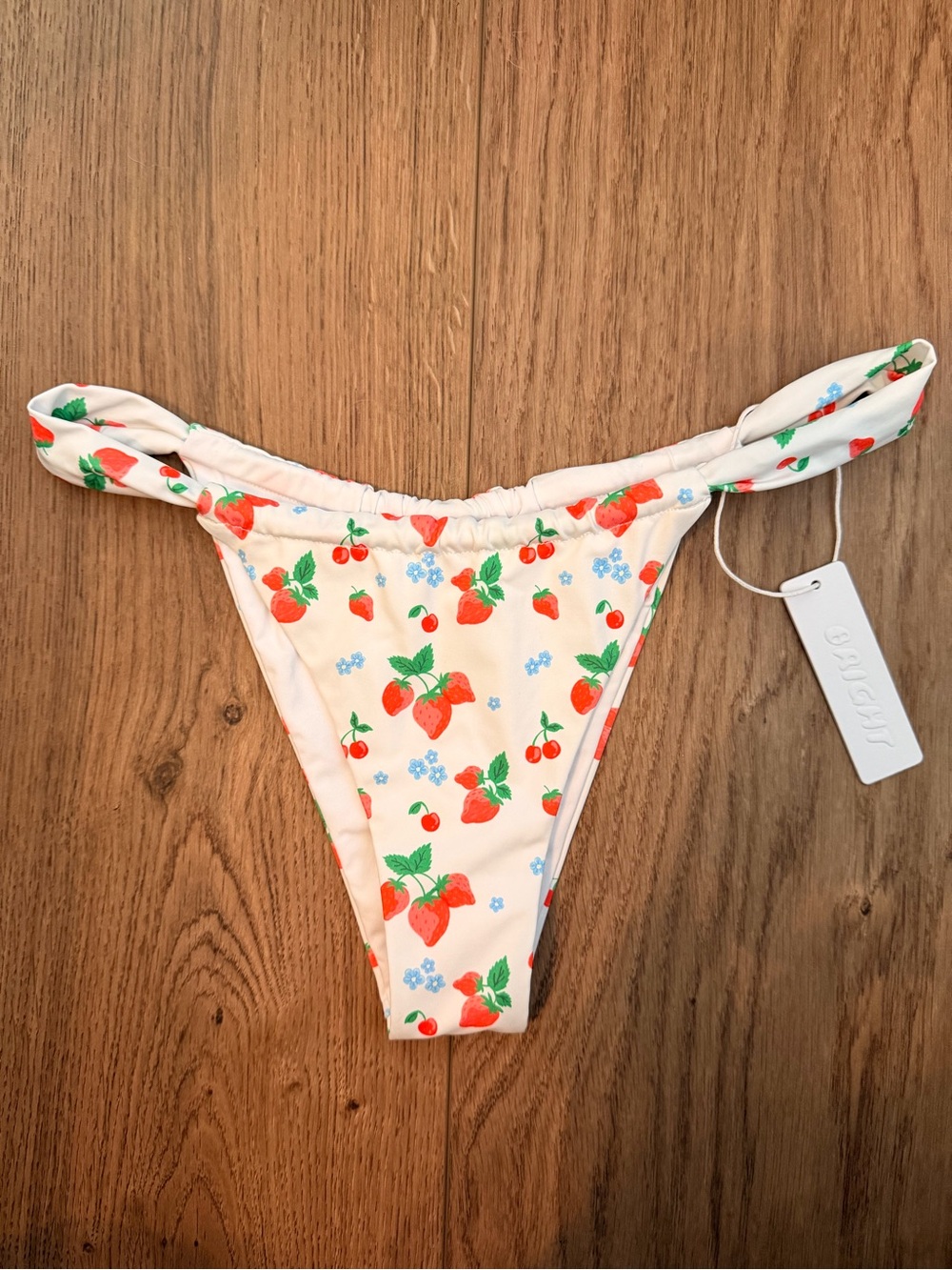 NWT Bright Swimwear Nia Berry Bliss High Rise Bikini Bottom M - Picture 2 of 6
